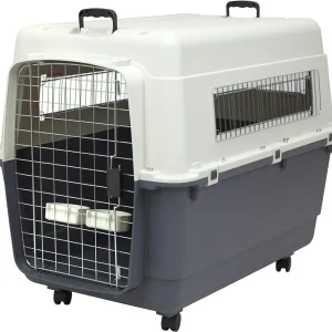 Pet Travel Carrier Cage with Trolley – Medium Size (Up to 40KG)